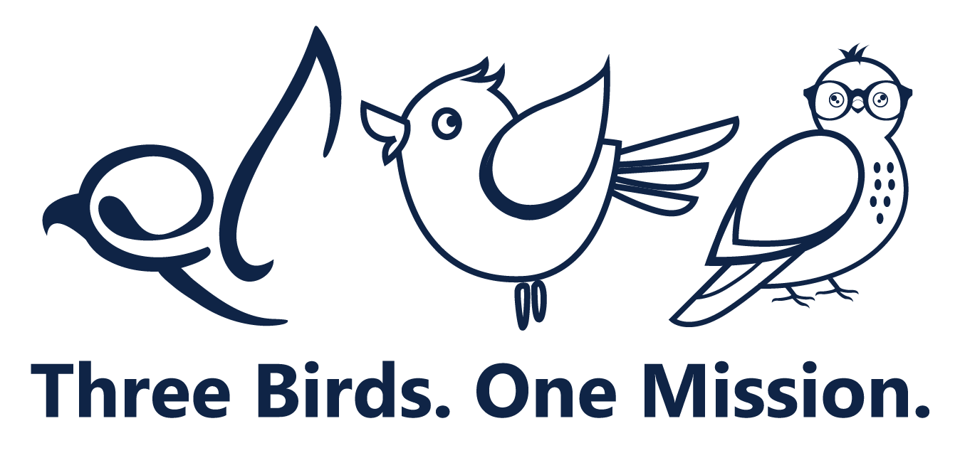 Three Birds. One Mission. Logo